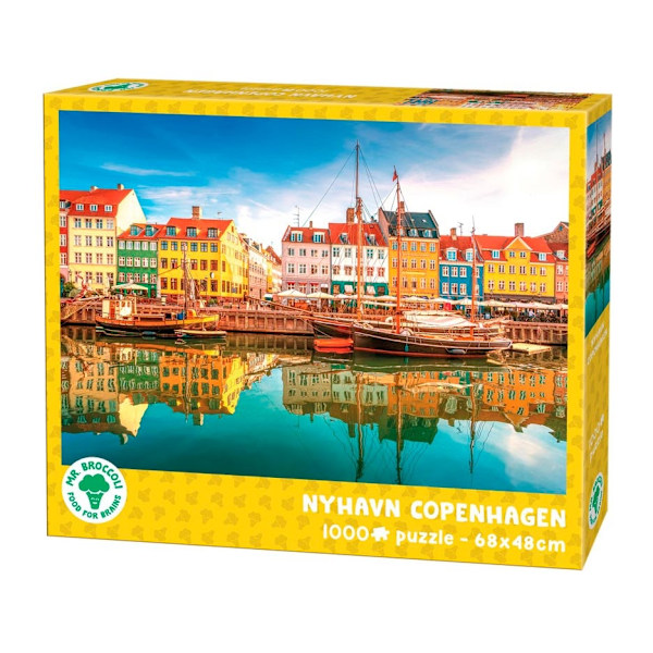 Mr Broccoli Nyhavn Copenhagen Pussel 1000 bitar multifärg