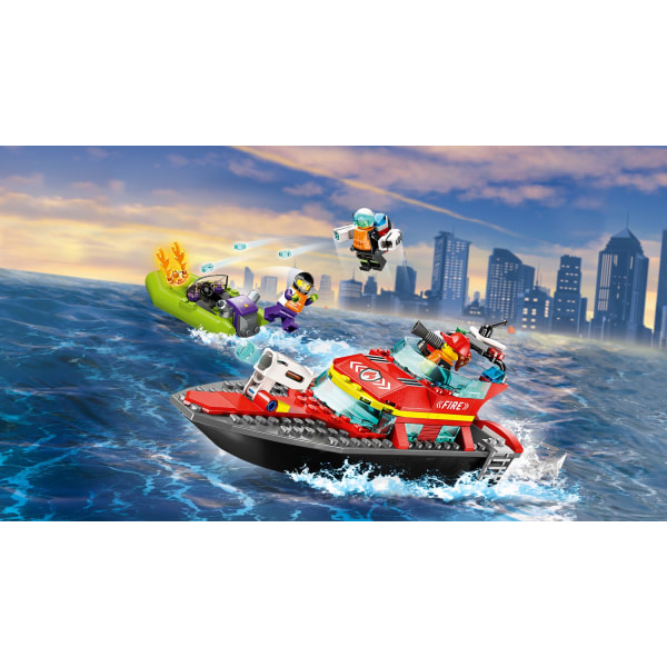 LEGO® City Brandräddningsbåt 60373