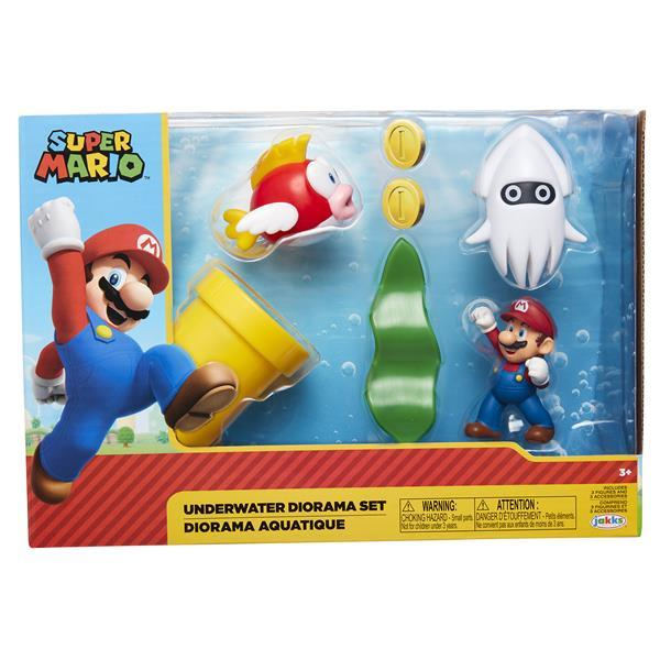 Super Mario Underwater Diorama Lekset multifärg