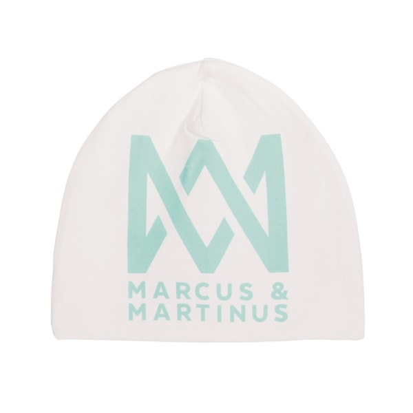 Marcus & Martinus Mössa Vit med aqua Logo One Size