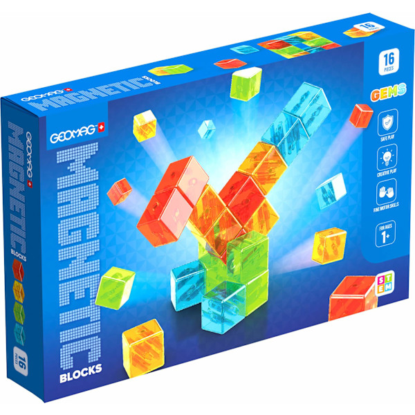 Geomag Magnetic Blocks 16 delar multifärg