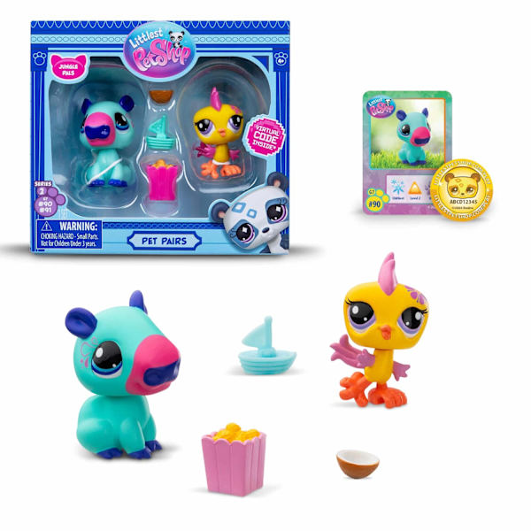 Littlest Pet Shop Pet Pairs s2 Jungle Pals multifärg