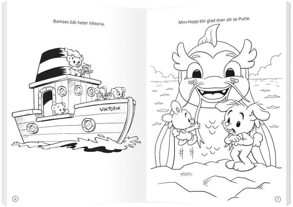 Bamse och Havets hemlighet Målarbok multifärg