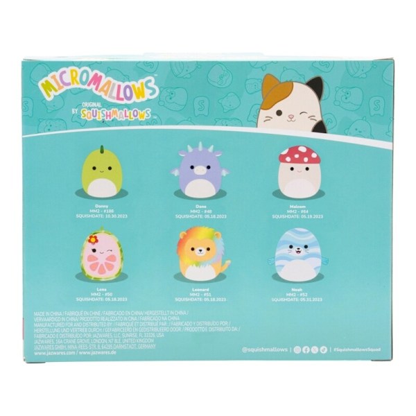 Squishmallows Micromallows 6-pack Danny & Friends multifärg