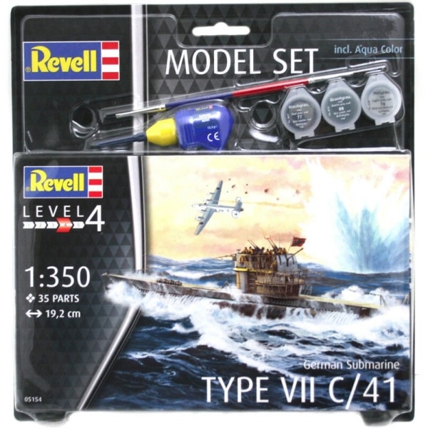 Revell Model set German Submarine Type VII C/41 1:350 Modellbyggsats multifärg