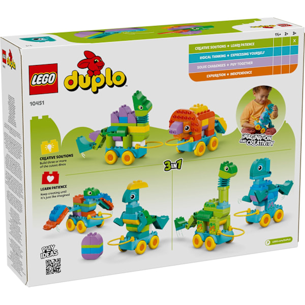 LEGO® DUPLO 3-i-1 Dinosaurier på hjul 10451