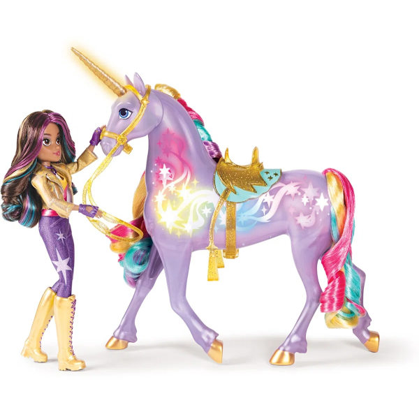Unicorn Academy Rainbow Light-Up Wildstar 28 cm multifärg