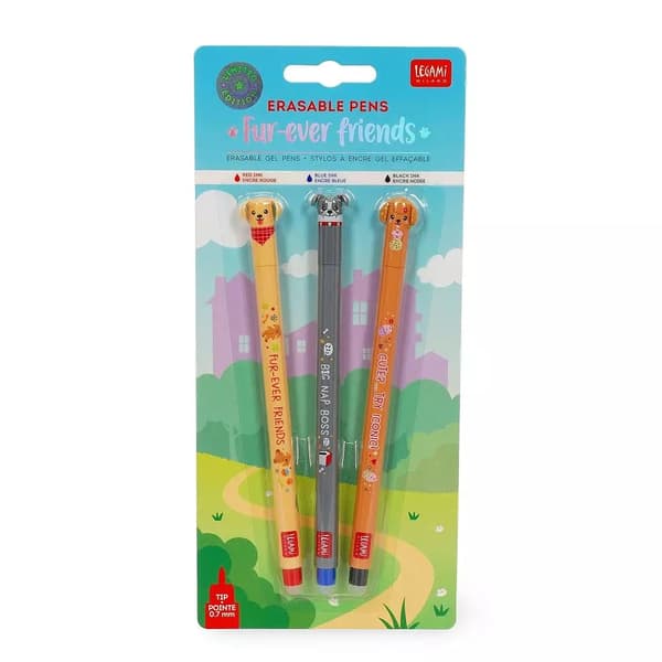 Legami Gelpenna med utsuddbart bläck 3-pack Fur-ever Friends