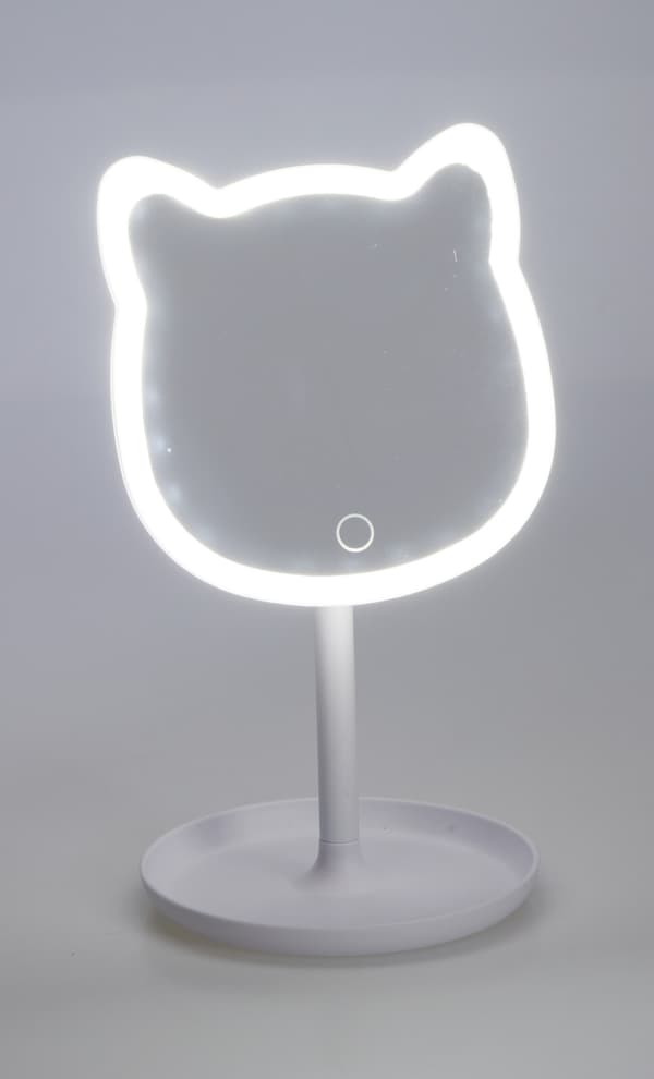 Sminkspegel med LED-belysning Katt multifärg