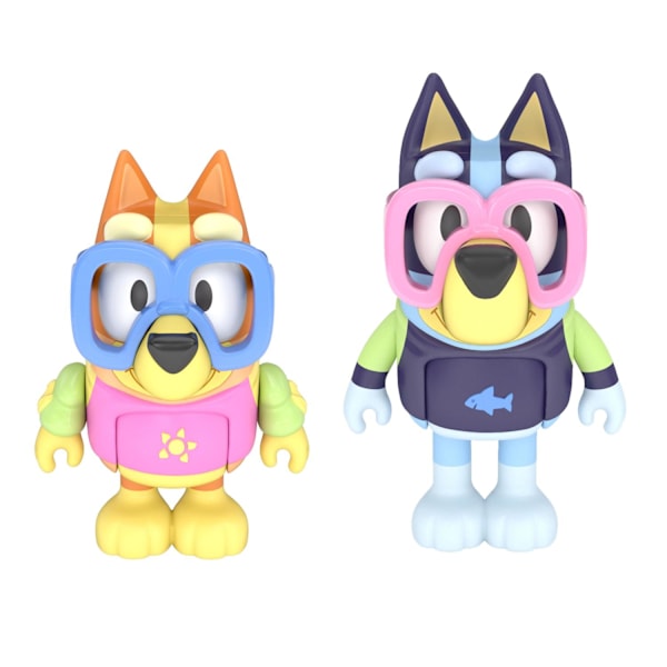 Bluey Figurer 2-pack med tillbehör Pool Time MultiColor Pool Time