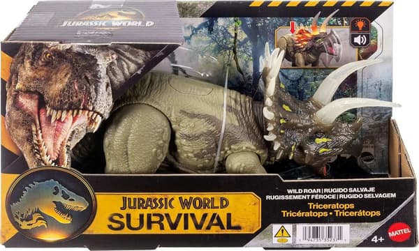 Jurassic World Survival Wild Roar Triceratops multifärg