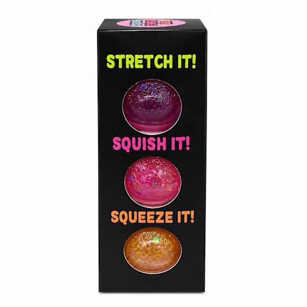 Squeeze Glitter Boll 3-pack