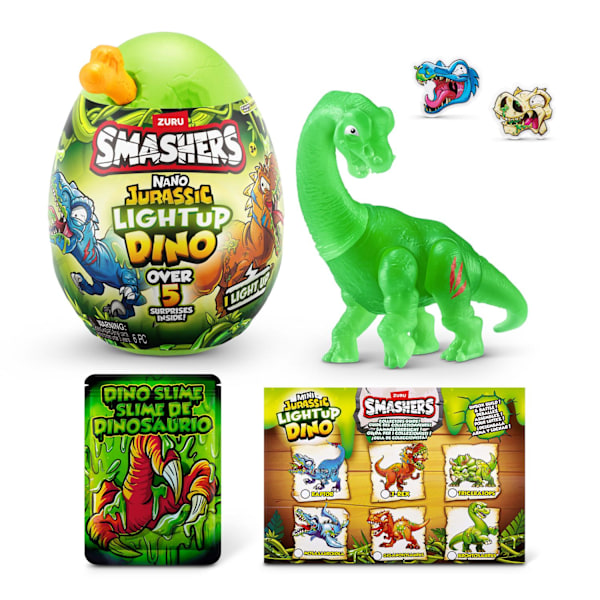 Zuru Smashers Nano Jurassic Light up Dino multifärg