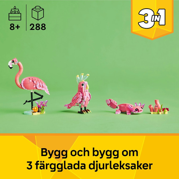 LEGO® Creator 3in1 Vilda djur: Rosa flamingo 31170 multifärg