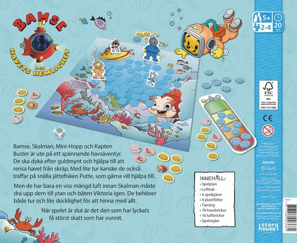 Bamse och Havets Hemlighet Barnspel multifärg