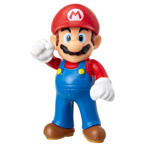 Super Mario Figur 10cm Mario with 1-up Mushroom multifärg