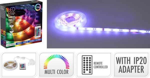 LED List 500cm 150LED RGB multifärg