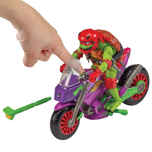 Turtles Mutant Mayhem Purple Dragon Cycle med Raphael multifärg