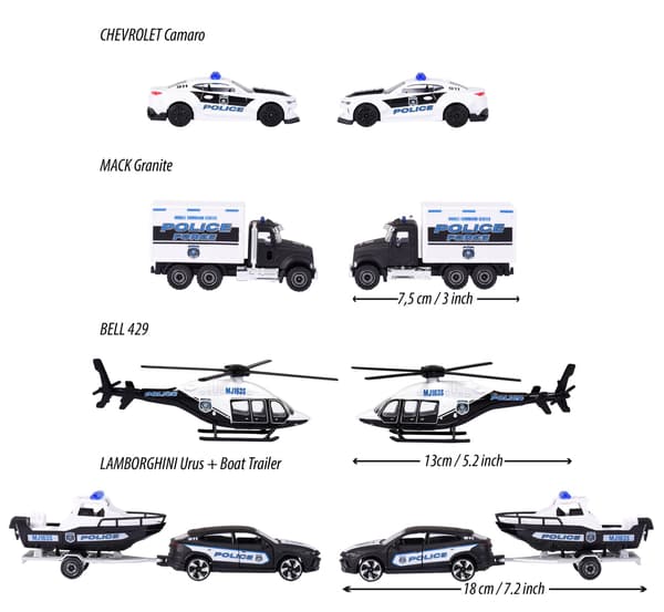 Majorette Police Force Giftpack multifärg