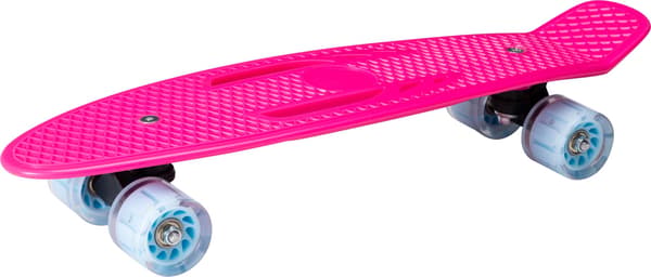 Skateboard med ljus Rosa multifärg