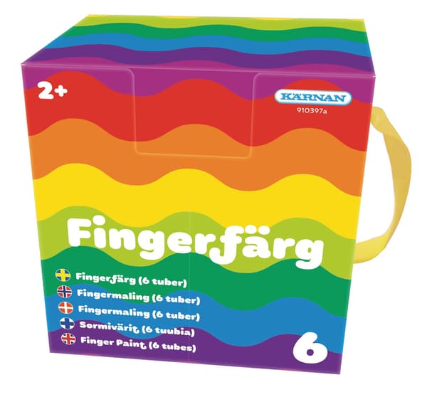 Kärnan Fingerfärg 6 tuber multifärg