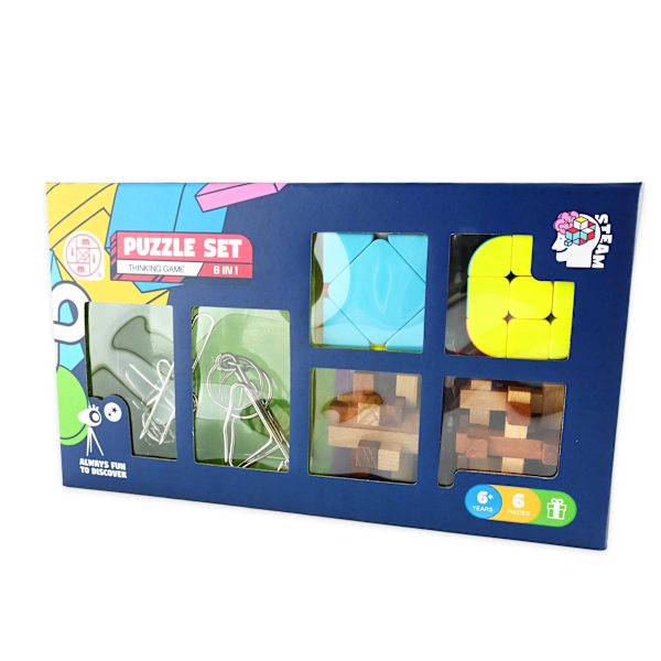 IQ-pussel Set 6 i 1 multifärg
