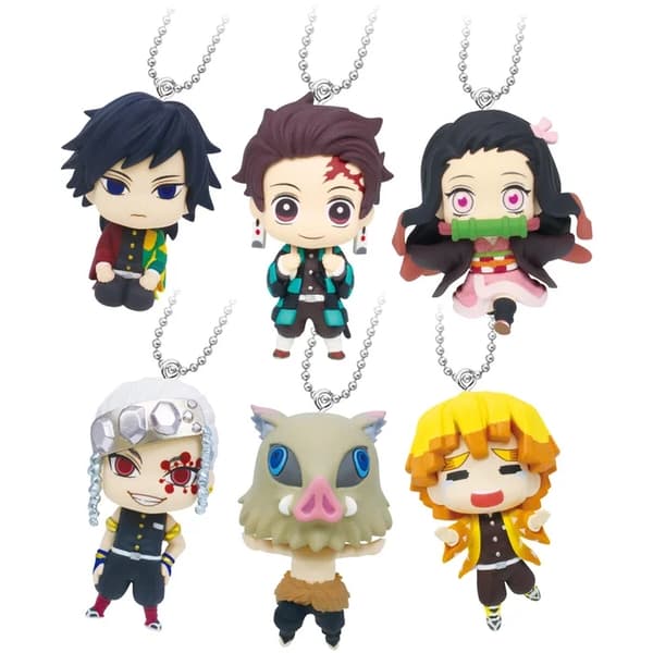 Twinchees Demon Slayer Swing Figurine Dangler multifärg