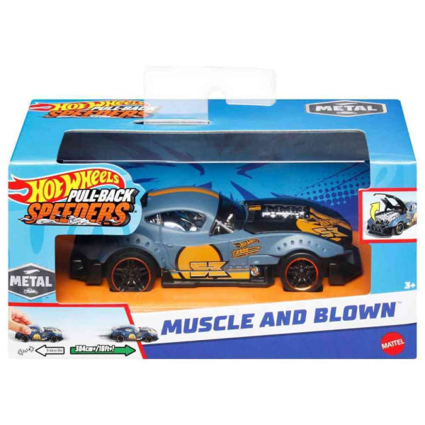 Hot Wheels Pull-Back Speeders 1:43 Muscle and Blown Muscle and Blown