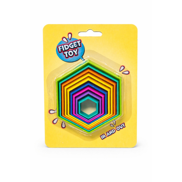 Tornado Fidget Hexagon multifärg