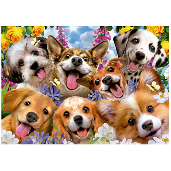 Educa Puppies Selfie Pussel 1000 bitar multifärg