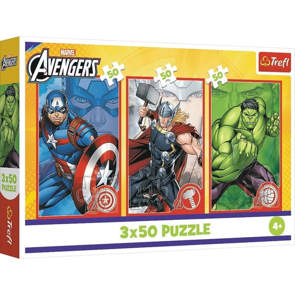 Trefl Marvel Avengers 3-pack Pussel 3x50 bitar multifärg