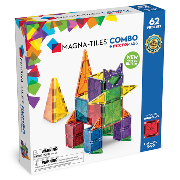 Magna-Tiles Combo +microMAGS 62 delar multifärg
