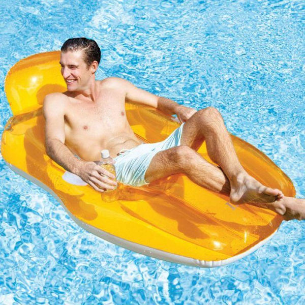 INTEX Chill 'n Float Badfåtölj Gul multifärg