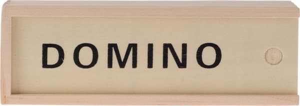 Domino i trälåda 28 delar multifärg