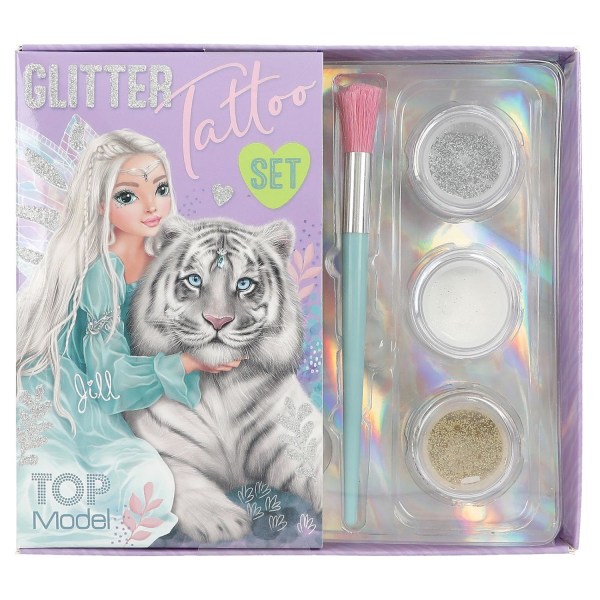 TOPModel Glitter Tattoo Set Fantasy Tiger multifärg