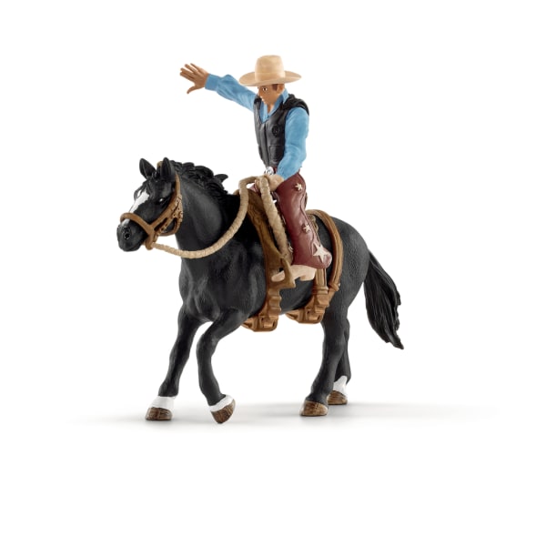 schleich® FARM WORLD Saddle bronc riding med cowboy 41416 multifärg