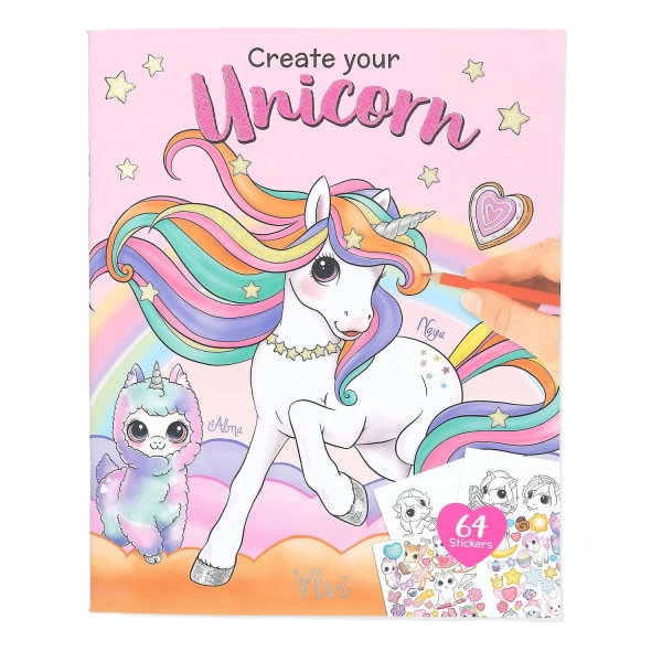 Ylvi Create Your Unicorn Målarbok multifärg
