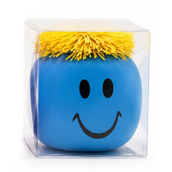 Squeeze Huvud Smiley Blå
