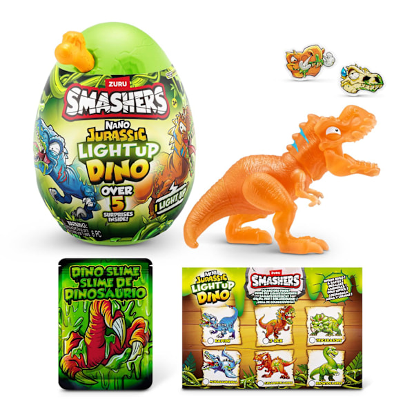 Zuru Smashers Nano Jurassic Light up Dino multifärg