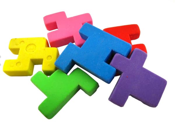 Suddgummi Kub Pussel 3cm multifärg