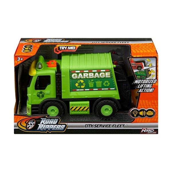 Road Rippers City Service Fleet Grön Sopbil multifärg