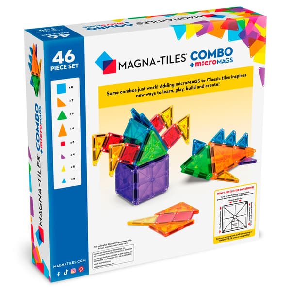 Magna-Tiles Combo +microMAGS 46 delar multifärg