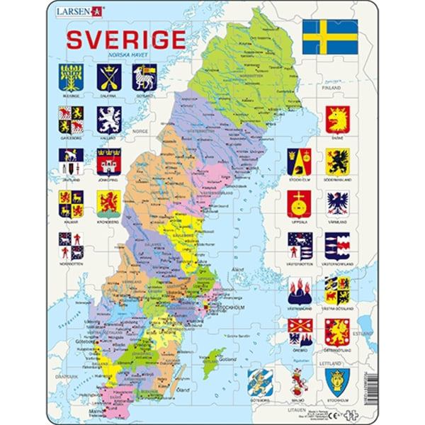 Larsen Sverige Landskap Pussel 70 bitar multifärg