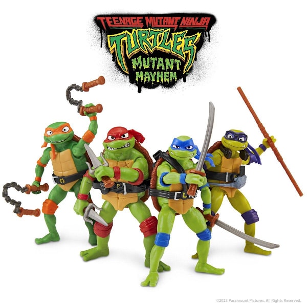 Turtles Mutant Mayhem Figur Michaelangelo multifärg