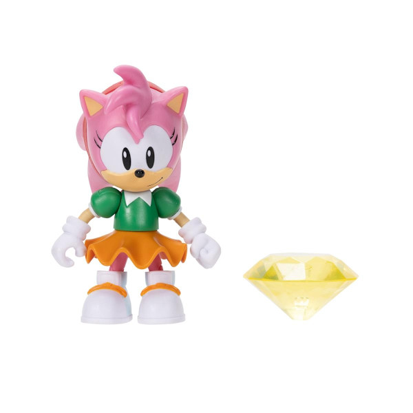 Sonic Figur 10cm Amy with Yellow Chaos Emerald multifärg