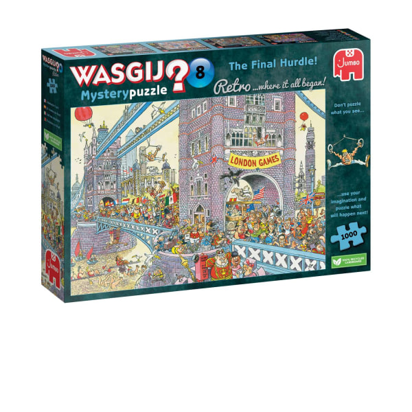Wasgij Retro Mystery 8 The Final Hurdle Pussel 1000 bitar multifärg