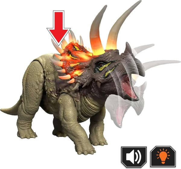 Jurassic World Survival Wild Roar Triceratops multifärg