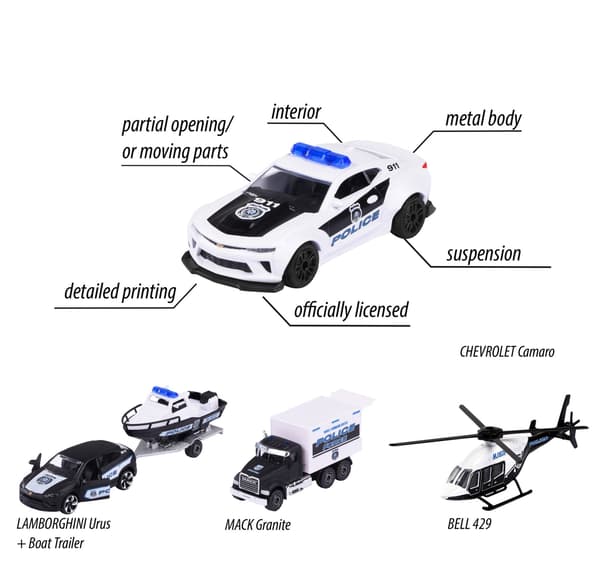 Majorette Police Force Giftpack multifärg