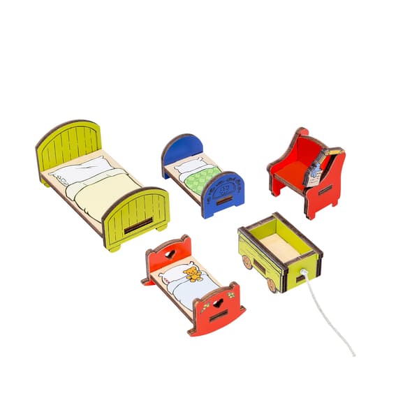 Bamse Dockhusmöbler Sovrum multifärg