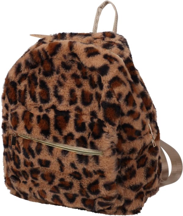 Ryggsäck Mjuk Leopard Svart multifärg